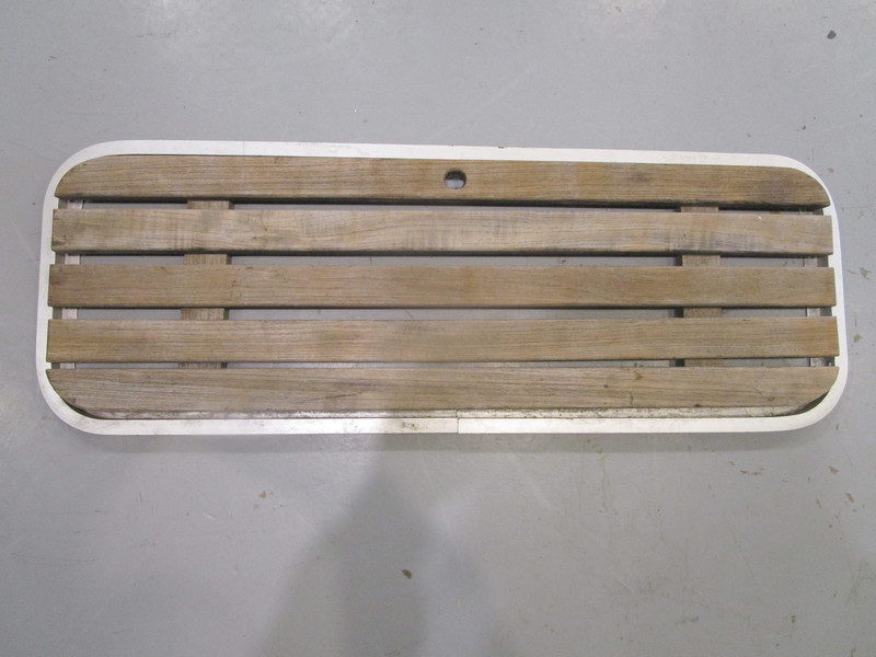 Vintage Boat Floor Deck Ski Hatch Cover Teak Aluminum Frame 39" x 14"