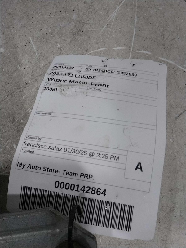 2020 KIA Telluride Wiper Motor OEM 98110C5500 43K Miles - Fast Shipping