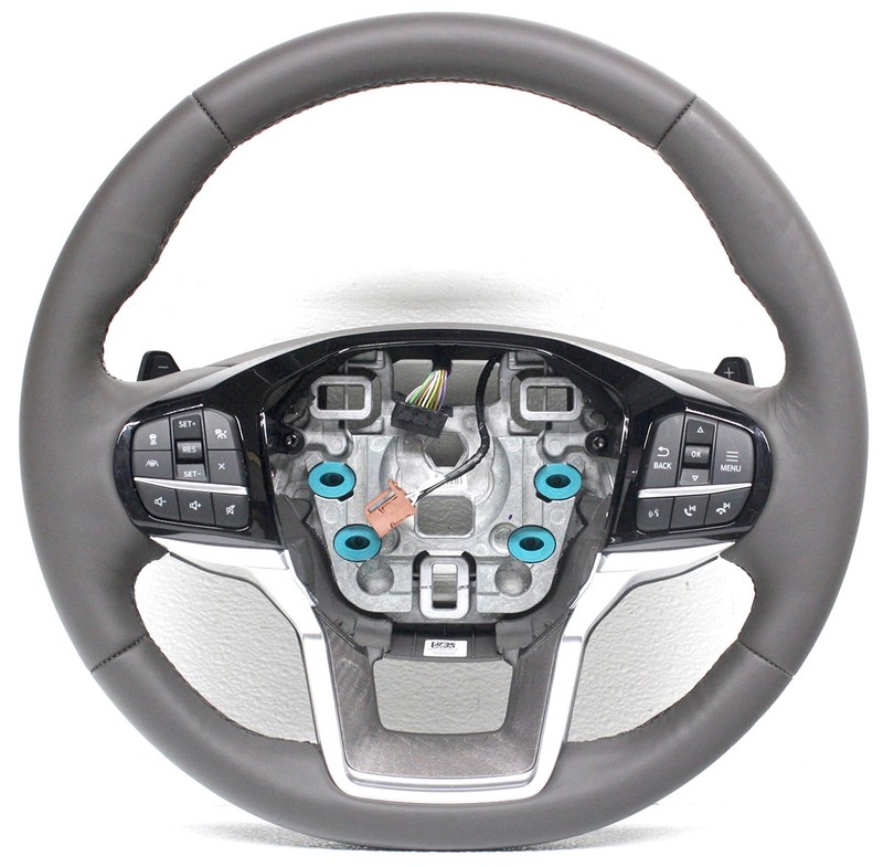 OEM Steering Wheel For Ford Explorer Gray leather Wood MB5B-3600-JB3LU9