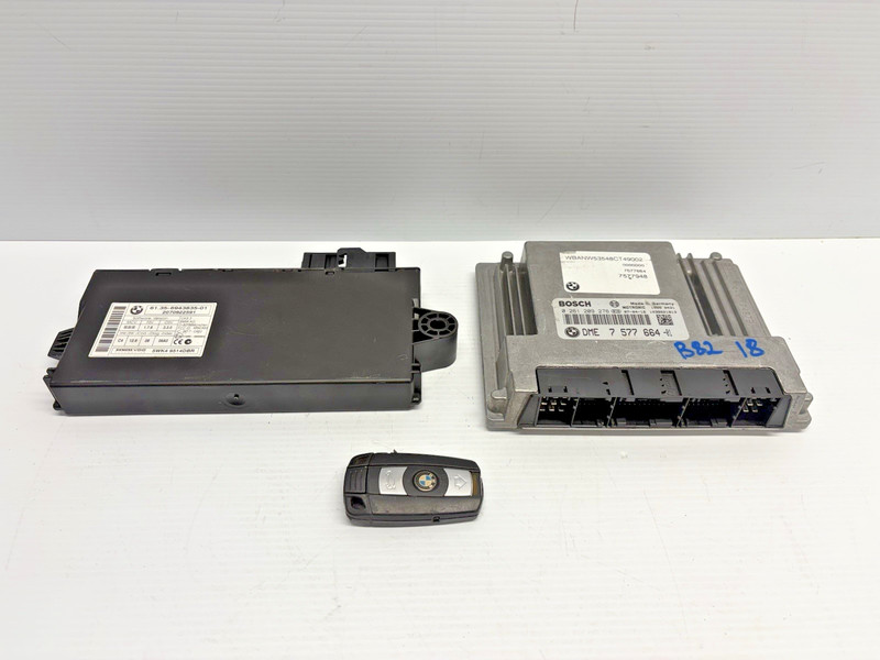 N62 Engine Computer Key Set CAS 3 Module ECU DME Unit OEM BMW 550 650 7577664
