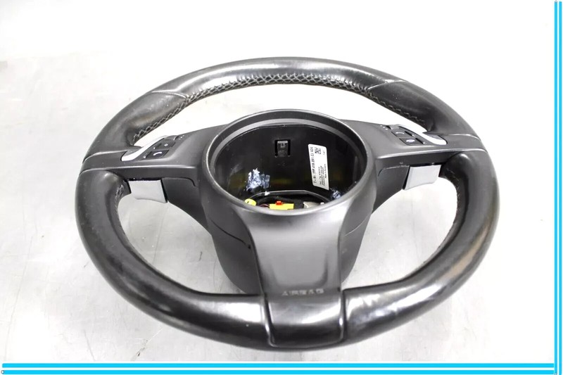11-14 Porsche Cayenne 958 Hybrid S Steering Wheel W/ Paddle Shifters Black OEM