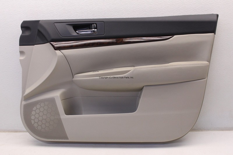 SUBARU LEGACY 11 12 13 14 FRONT PASSENGER DOOR TRIM PANEL LEATHER IVORY OEM