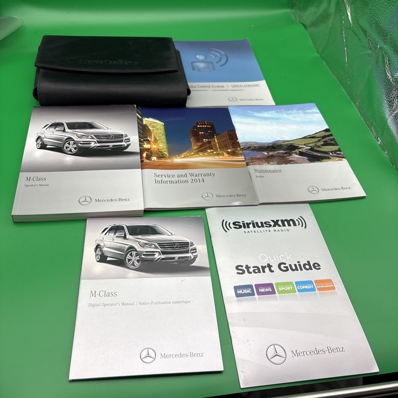 2014 Mercedes Benz M Class Owners Manual Maintenance Service Information W/ Case
