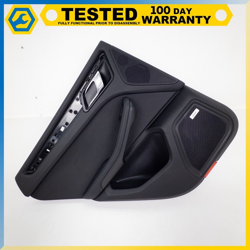 15-24 PORSCHE MACAN REAR LEFT DRIVER SIDE INTERIOR DOOR PANEL BLACK OEM
