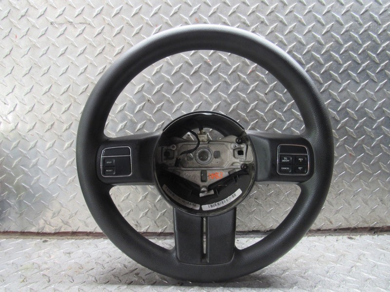 2014 JEEP PATRIOT STEERING WHEEL BLACK LEATHER
