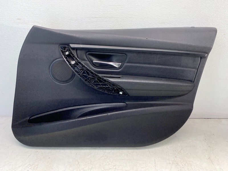 12-19 BMW F30 3 Series Front Right Passenger Door Panel Card Leather Black OEM✅
