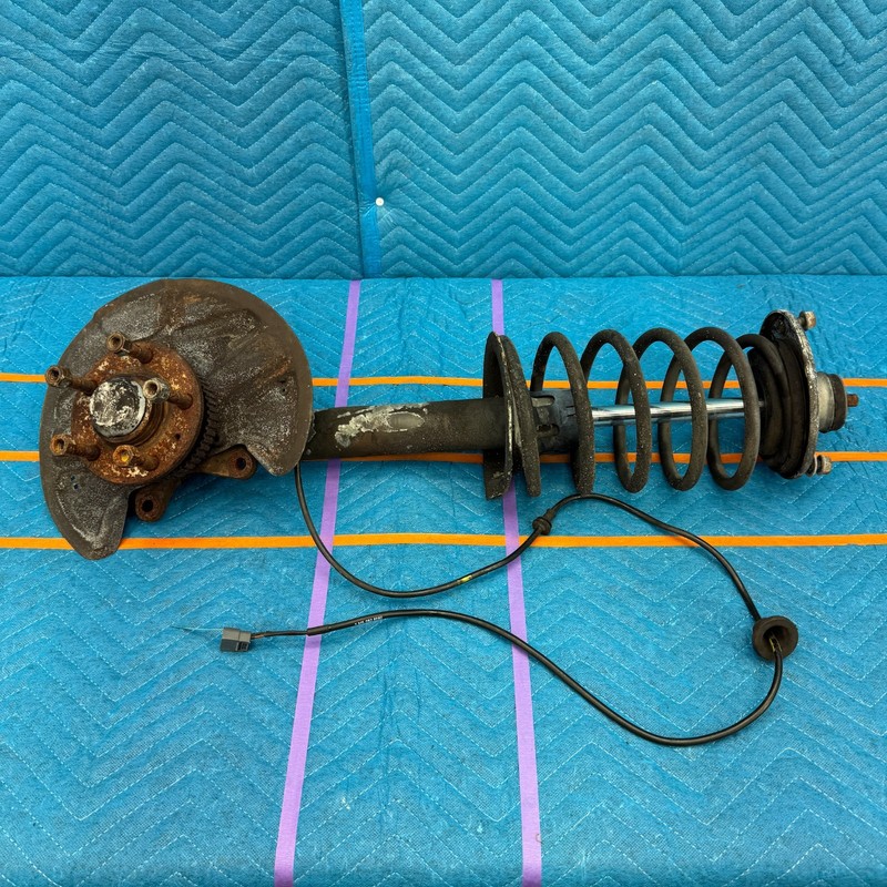 87–91 Volvo 780 Bertone Front Left Steering Knuckle With Strut And Spring OEM