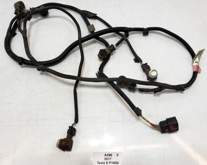 ✅ 12-20 OEM Tesla Model S Rear Parking Distance PDC Harness Sensors White PPSW