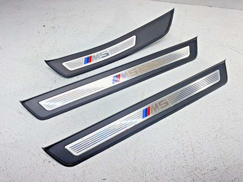 12-16 BMW F10 M5 Front & Rear Door Sill Entrance Cover Molding Set of 3 OEM✅