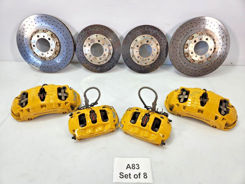 ✅ 10-16 OEM Porsche Panamera Turbo Carbon Ceramic Brake Calipers SET + Rotors