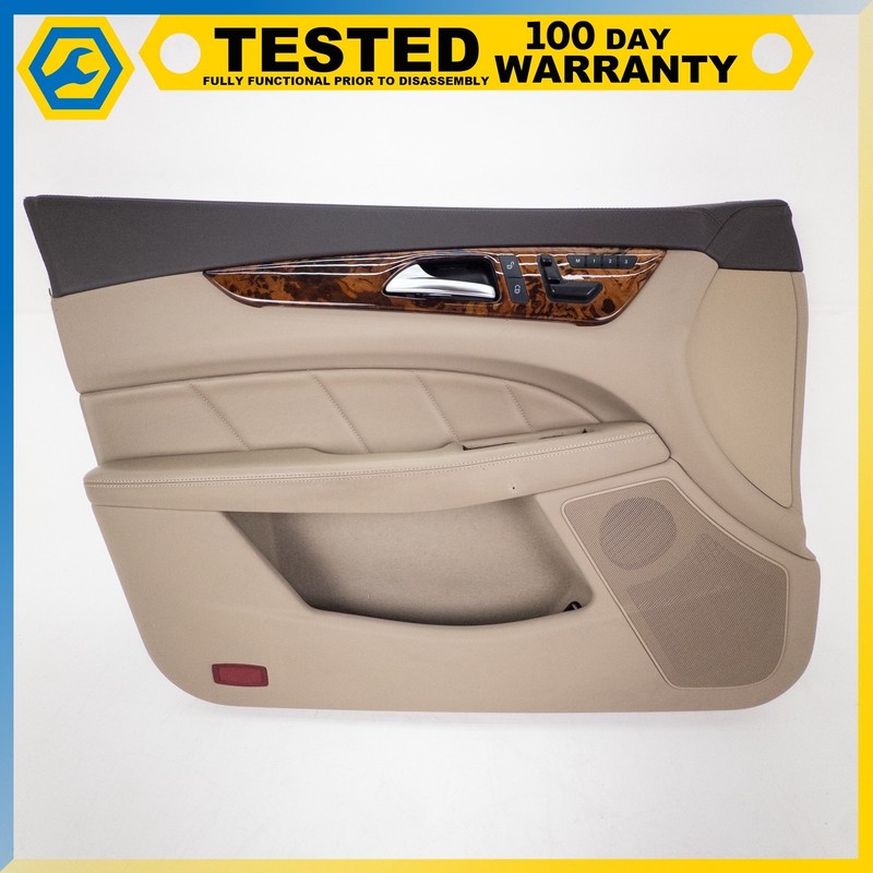 12-18 MERCEDES-BENZ CLS63 AMG FRONT LEFT SIDE INTERIOR DOOR PANEL BEIGE OEM