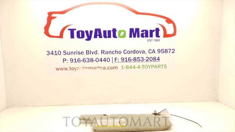 01-03 TOYOTA PRIUS 1.5L FWD AT DRIVER SIDE SUN SHADE VISOR