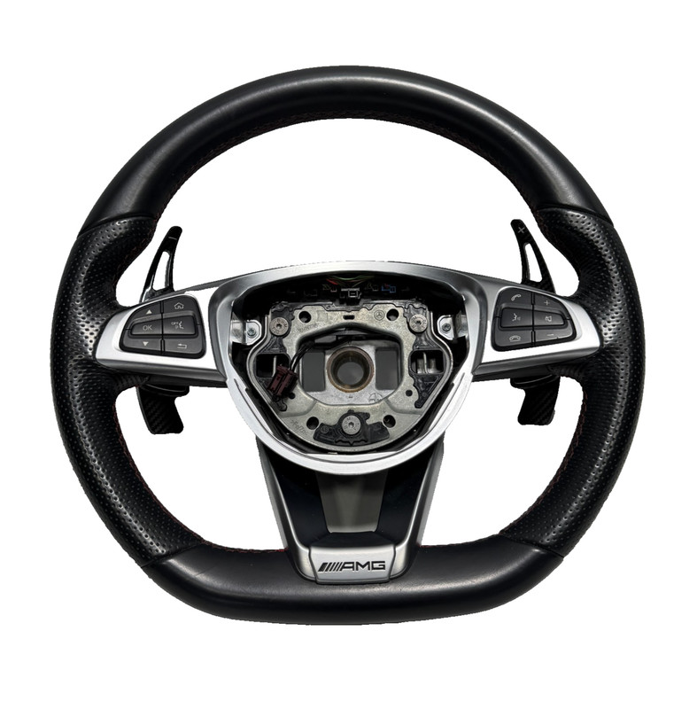 📌2015-2019 MERCEDES C300 C43 C63 C450 AMG STEERING WHEEL W/ PADDLE SHIFTERS OEM