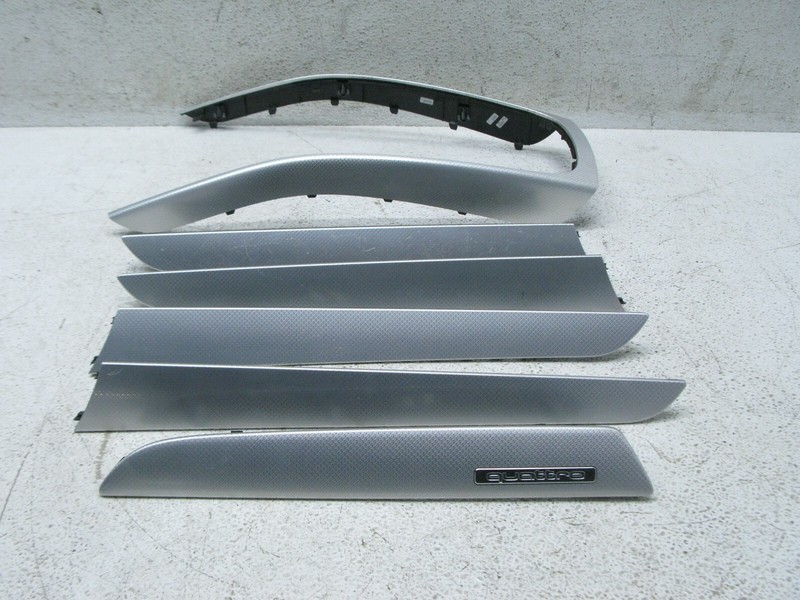 09-16 AUDI B8 A4 S4 DASHBOARD DOOR PANEL INTERIOR ALUMINUM TRIM SET OEM 111622B