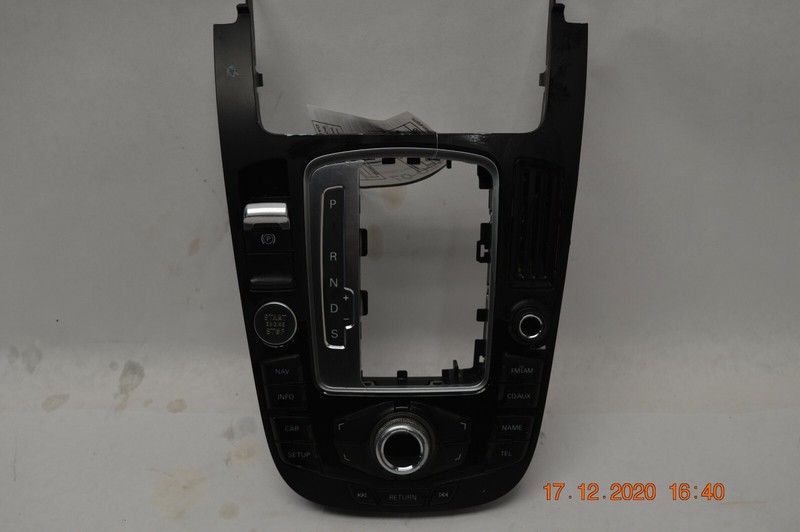 10 11 12 AUDI A5 SHIFT COVER W/ RADIO MULTI-MEDIA CONTROL PANEL OEM