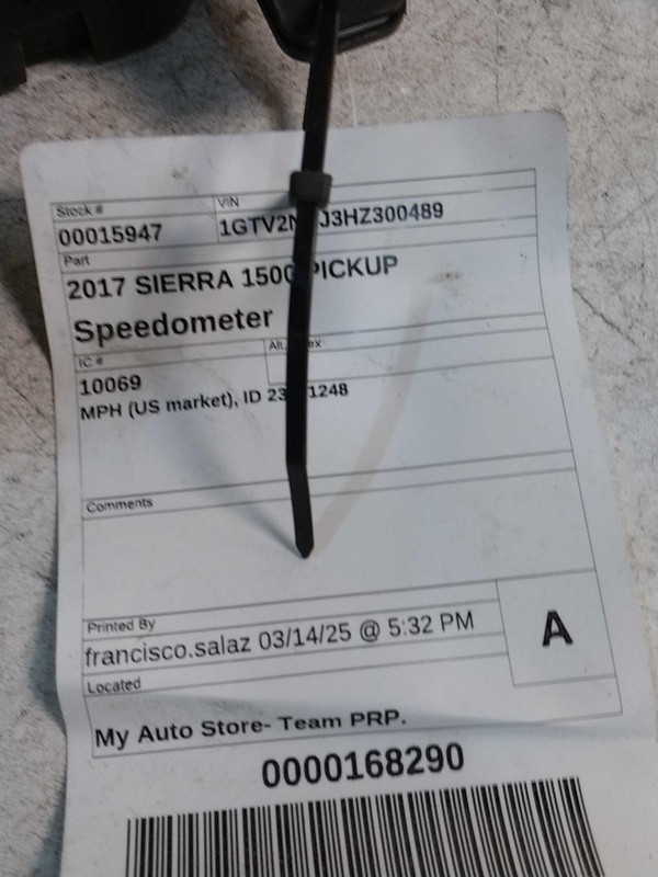 2017 GMC Sierra 1500 Speedometer Gauge OEM Silver 97K Miles Warranty