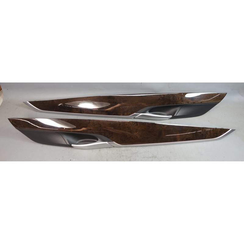 14-19 BMW F15 X5 F16 X6 Interior Door Wood Trim Pair Left Right Poplar Grain EOM