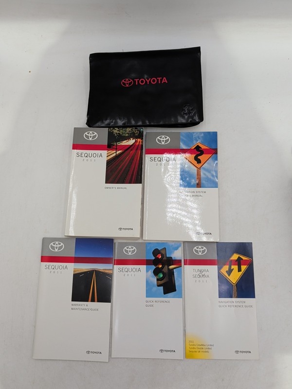 2011 Toyota Sequoia Owners Manual w/ Navigation Manual & Case w/ Supplements