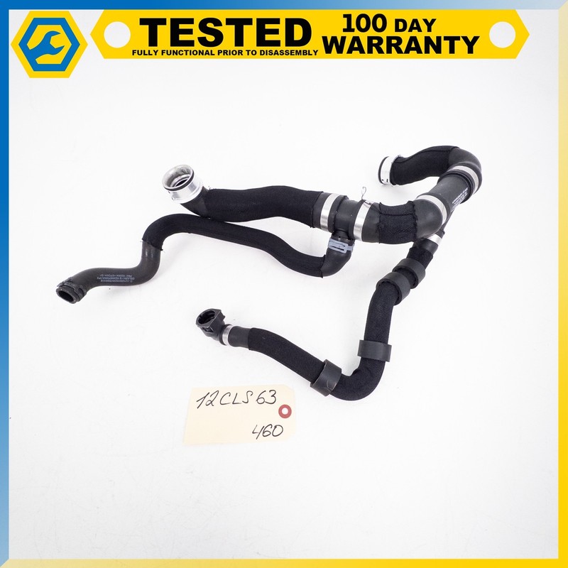 12-14 MERCEDES-BENZ CLS63 AMG UPPER RIGHT RADIATOR COOLANT HOSE SET OEM