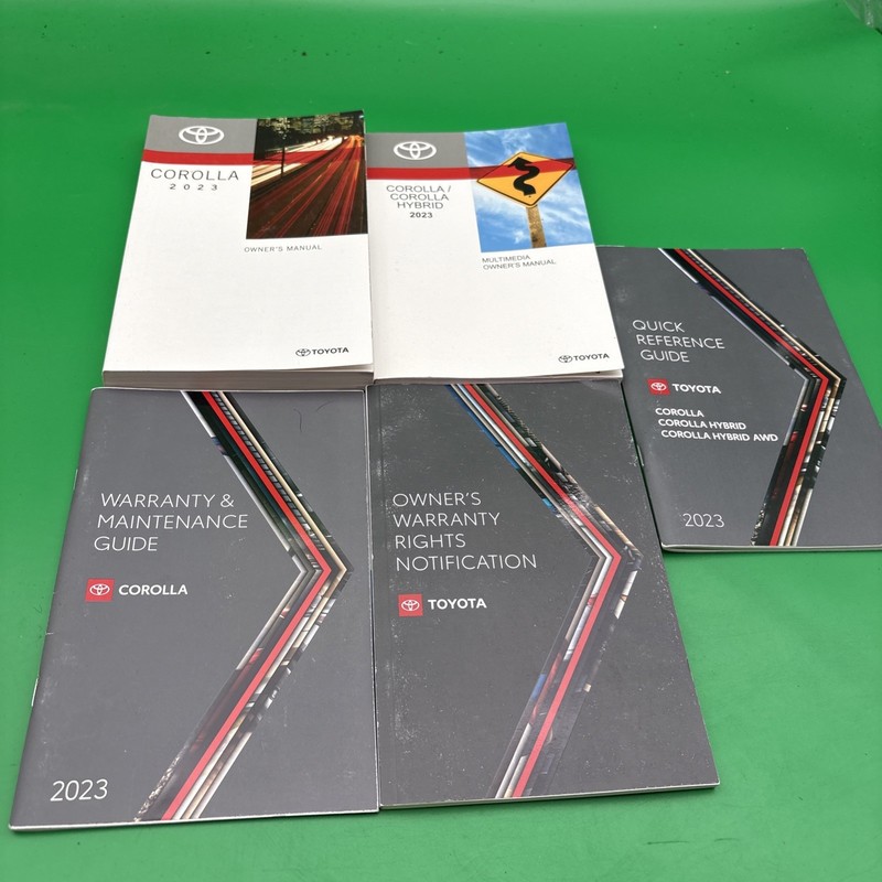 2023 Toyota Corolla Owners Manual Quick Reference Guide With Free Shipping