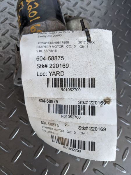 Starter Motor Fits 14-18 FORESTER 1052700