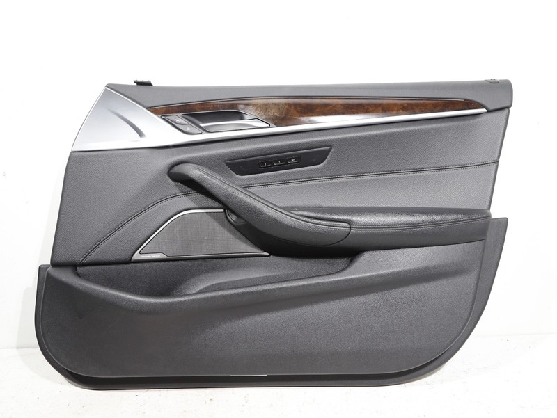 17-20 BMW G30 540 Front Right Door Panel Walnut Trim Card Dakota Black 99K