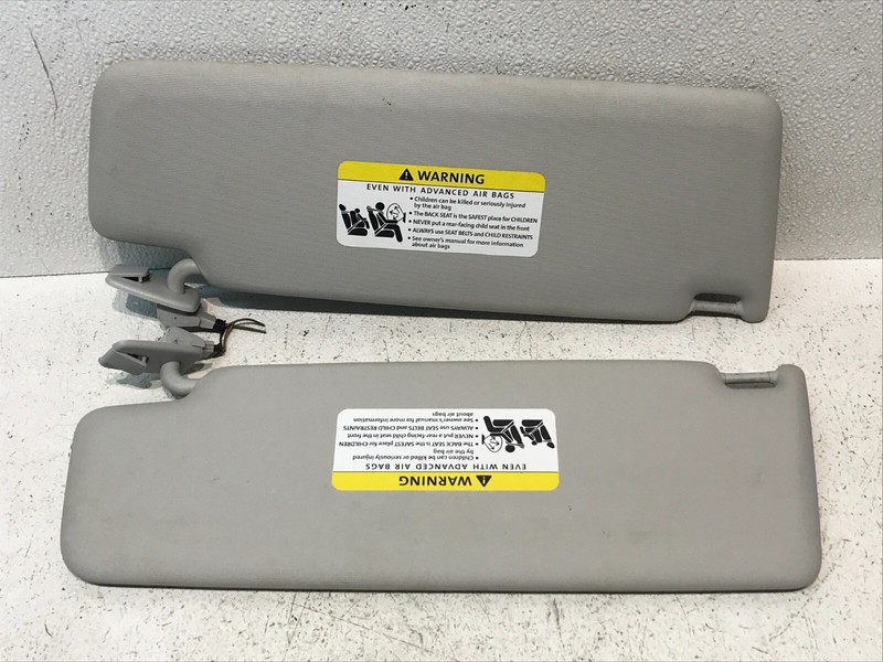 09-17 Volkswagen Tiguan Driver Left Right Passenger Side Sun Visor Pair Set Gray