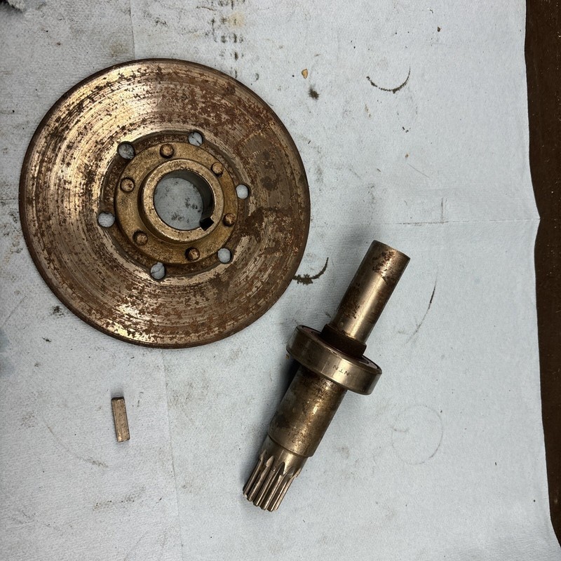 1979 Polaris Vintage Snowmobile Cobra 440 Secondary Clutch Shaft W/ Brake Rotor