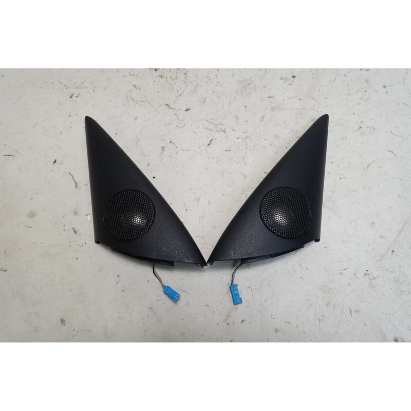 Damaged 03-08 BMW E85 Z4 Front Door HiFi Tweeter Speaker Driver Pair Black OEM