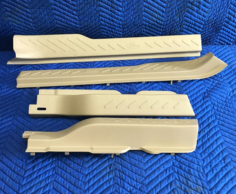 1999 F150 Driver Lower Sill Trim OEM Beige Step set of 4