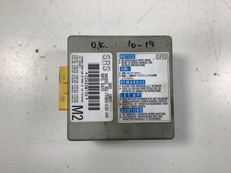 98-01 Honda Prelude SRS Control Unit Module 77960-S30-A81 OEM