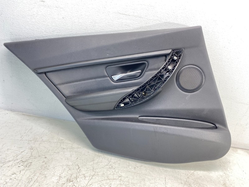 12-19 BMW F30 3 Series Rear Left Driver Side Door Panel Card Leather Black OEM✅