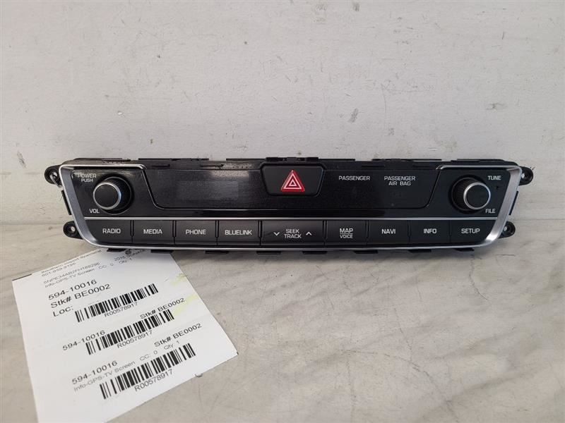 Info-GPS-TV Screen Control Panel Clock ID 94510C15104X Fits 15-16 SONATA 578917