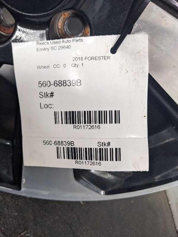Wheel 17x7 Alloy 6 Spoke With Machined Face Fits 17-18 FORESTER 1172616