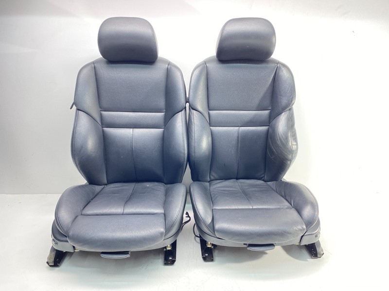06-10 BMW E63 M6 Front Merino Black Leather Heated Left Right Sport Seat Set OEM