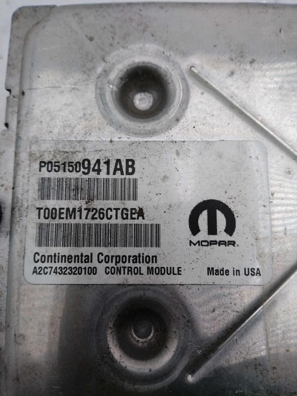 2016 Jeep Compass Engine Control Module ECM OEM 05150941AB 130K Miles Grey