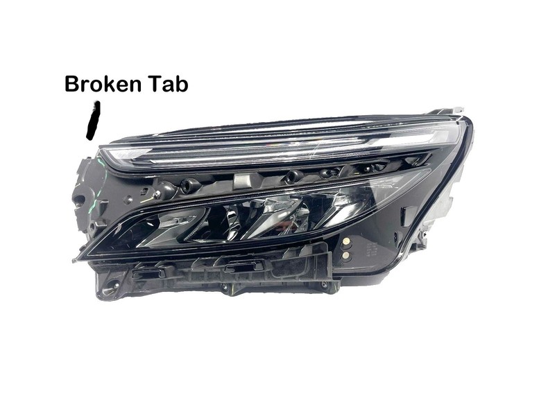 2022-2024 Chevy Equinox Left Driver LED Headlight Lamp Black Bezel Broken Tab