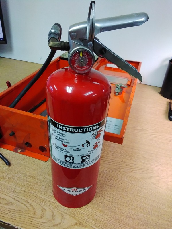 Fire Extinguisher Amerex B386 5lb and enclosure 22"L X 7-1/2"W X 6"D