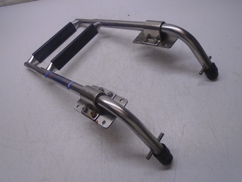 M1 Windline Step Ladder Stainless Telescoping 17.5" Long 26" Ext 11" Wide