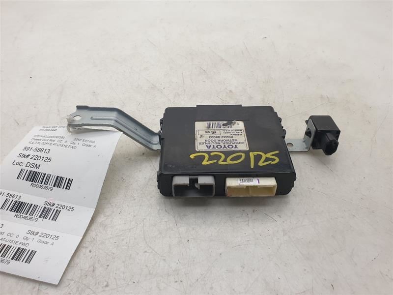 04-10 TOYOTA SIENNA MULTIPLEX NETWORK CONTROL MODULE CHASSIS ECM ASSEMBLY