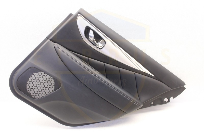 2014 - 2024 INFINITI Q50 REAR RIGHT DOOR TRIM PANEL W/O AMBIENT LIGHTING BLACK