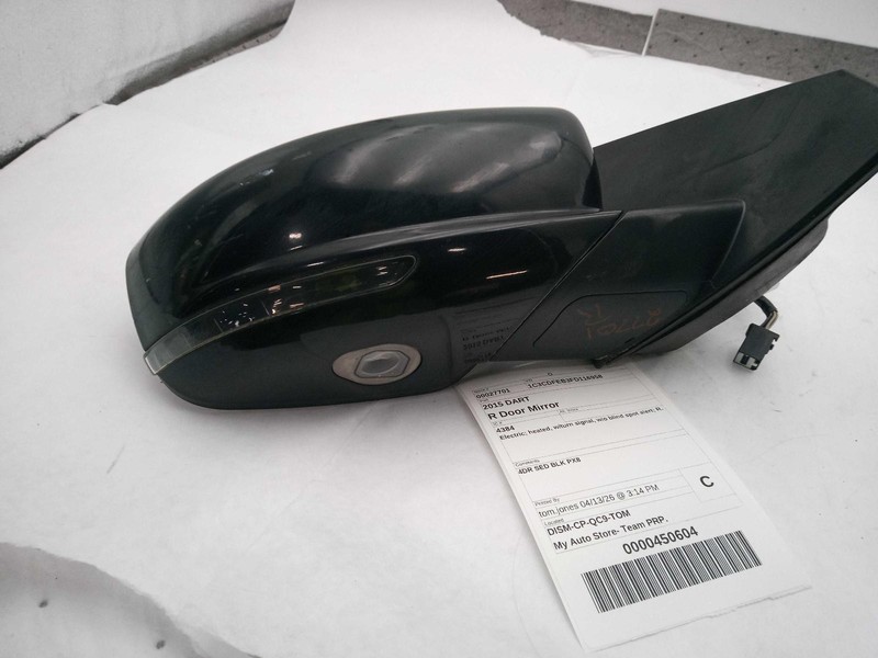 2015 Dodge Dart Right Door Mirror Assembly Black OEM 89000 Miles