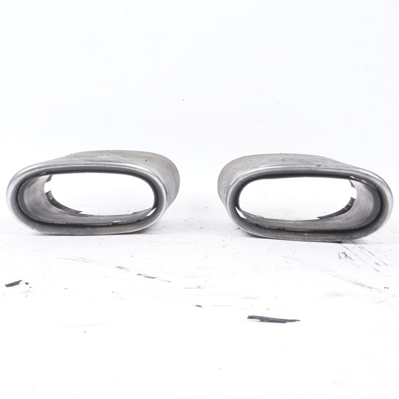 2003-2008 Mercedes R230 SL500 SL600 Rear Exhaust Muffler Tips Ends Set of 2 OEM