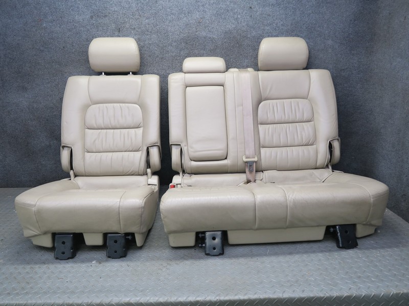 2004-2005 LEXUS UZJ100L LX470 REAR SECOND 2ND ROW LEFT & RIGHT LEATHER SEAT SET