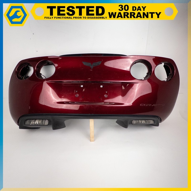 05-13 CHEVROLET CORVETTE C6 REAR BUMPER COVER ASSEMBLY BACK UP LAMP RED OEM