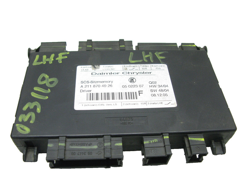 03-12 Mercedes SLK350 E350 R350 GL550 ML550 Seat Control Module Left 033118