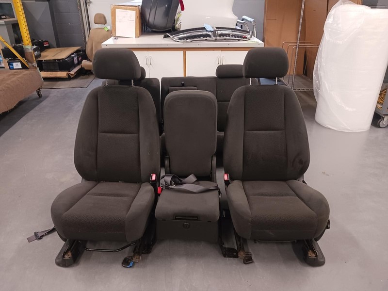 07-'09 CHEVROLET SILVERADO 1500 Crew Cab electric Seat Set black cloth OEM