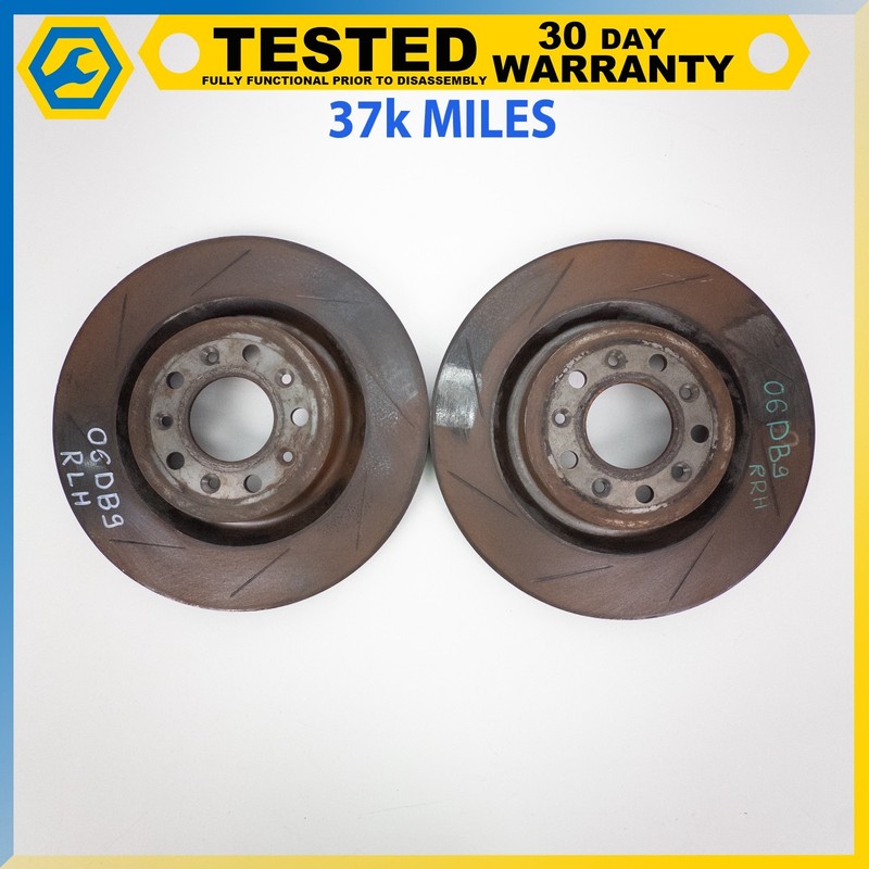 05-12 ASTON MARTIN DB9 VANTAGE REAR LEFT & RIGHT SIDE BRAKE ROTOR DISK SET OEM