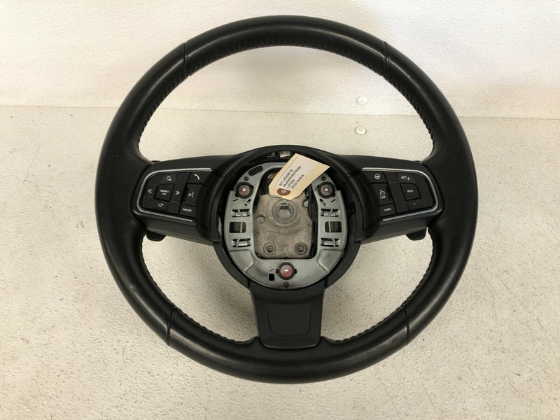 ⭐2019 JAGUAR XE FRONT DRIVER STEERING WHEEL BLACK W/ HEATING OEM LOT2258