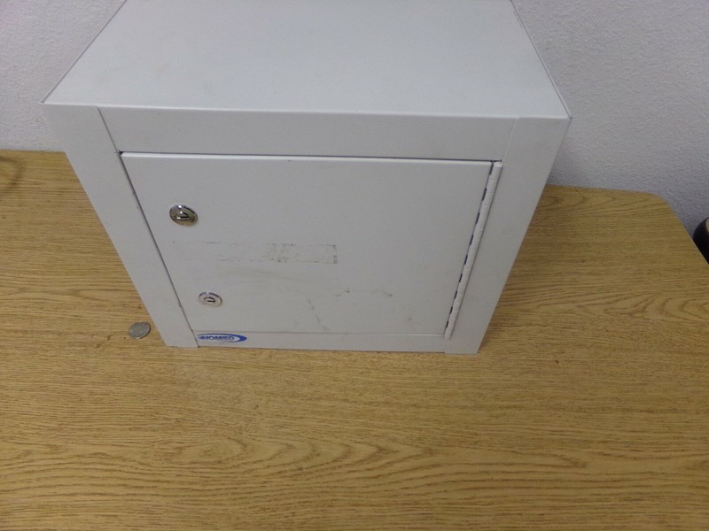 Homed 3812MAW Locking Narcotic Cabinet 1 dr. / 2 Lock White, No key